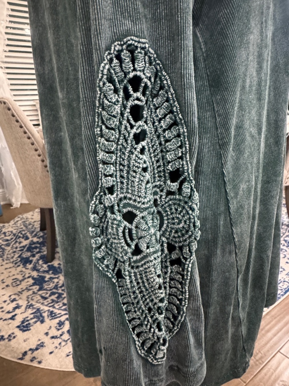 Torrid Green Mineral Wash Boho Top 4X Cotton Modal Stretch Tunic - Picture 4 of 9